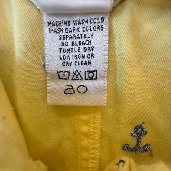 Lilly Pulitzer Yellow Nautical Embroidered Chino Skirt Size 12 - Picture 9 of 11